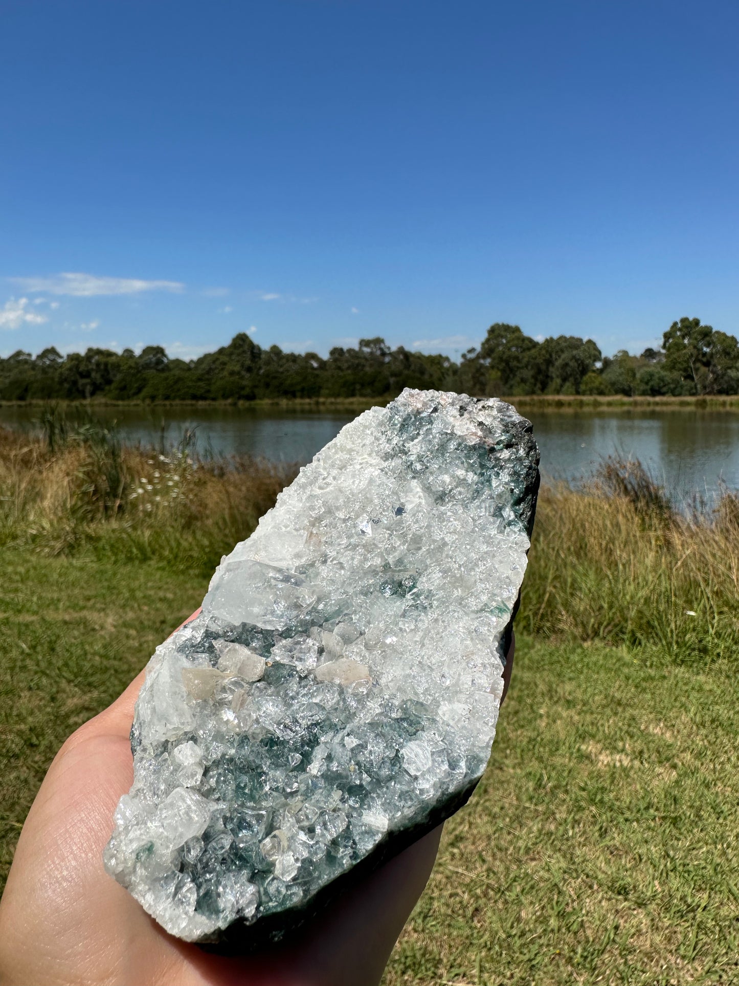 Diamond Zeolite Stilbite Apophyllite Cluster