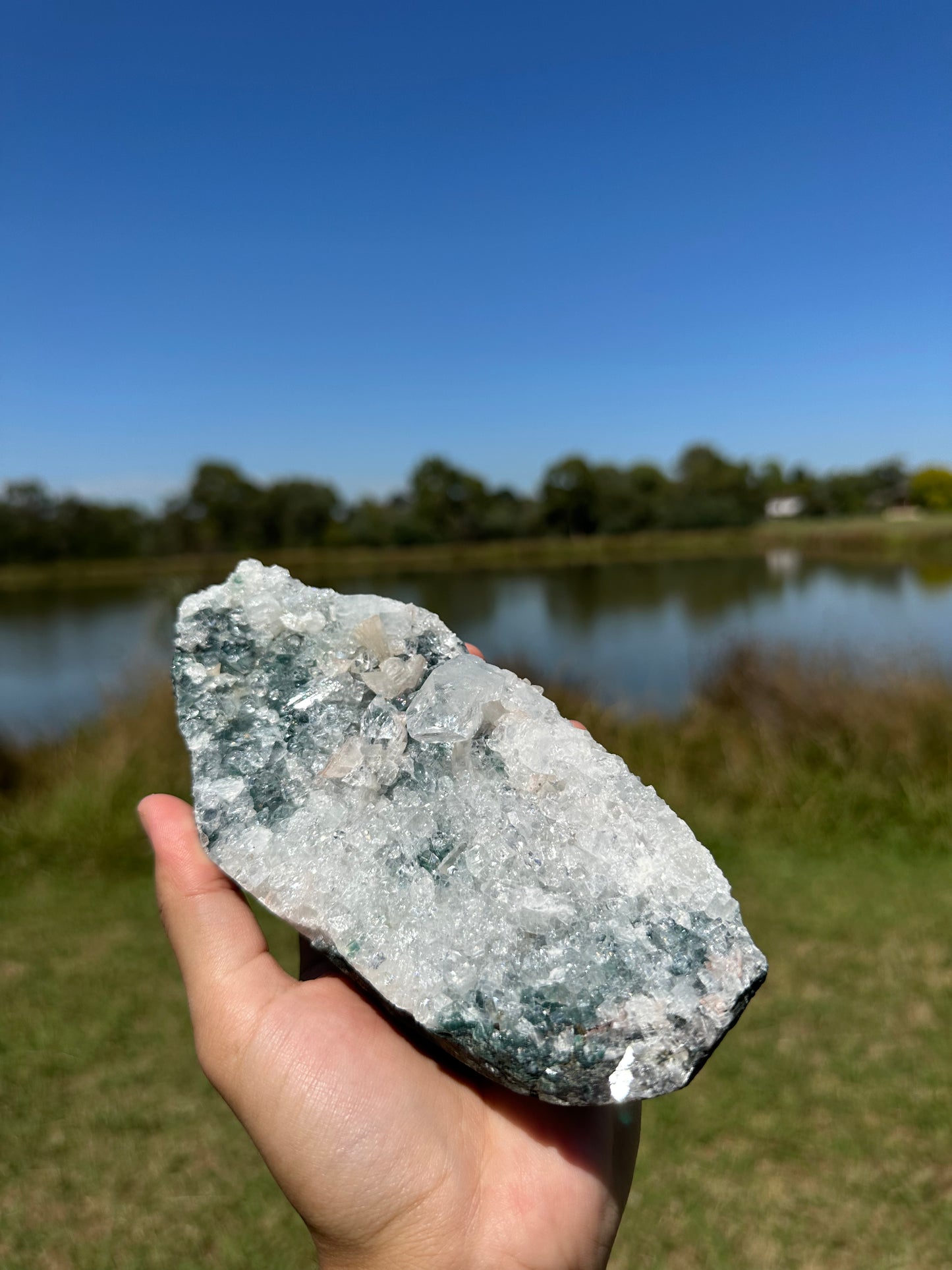 Diamond Zeolite Stilbite Apophyllite Cluster