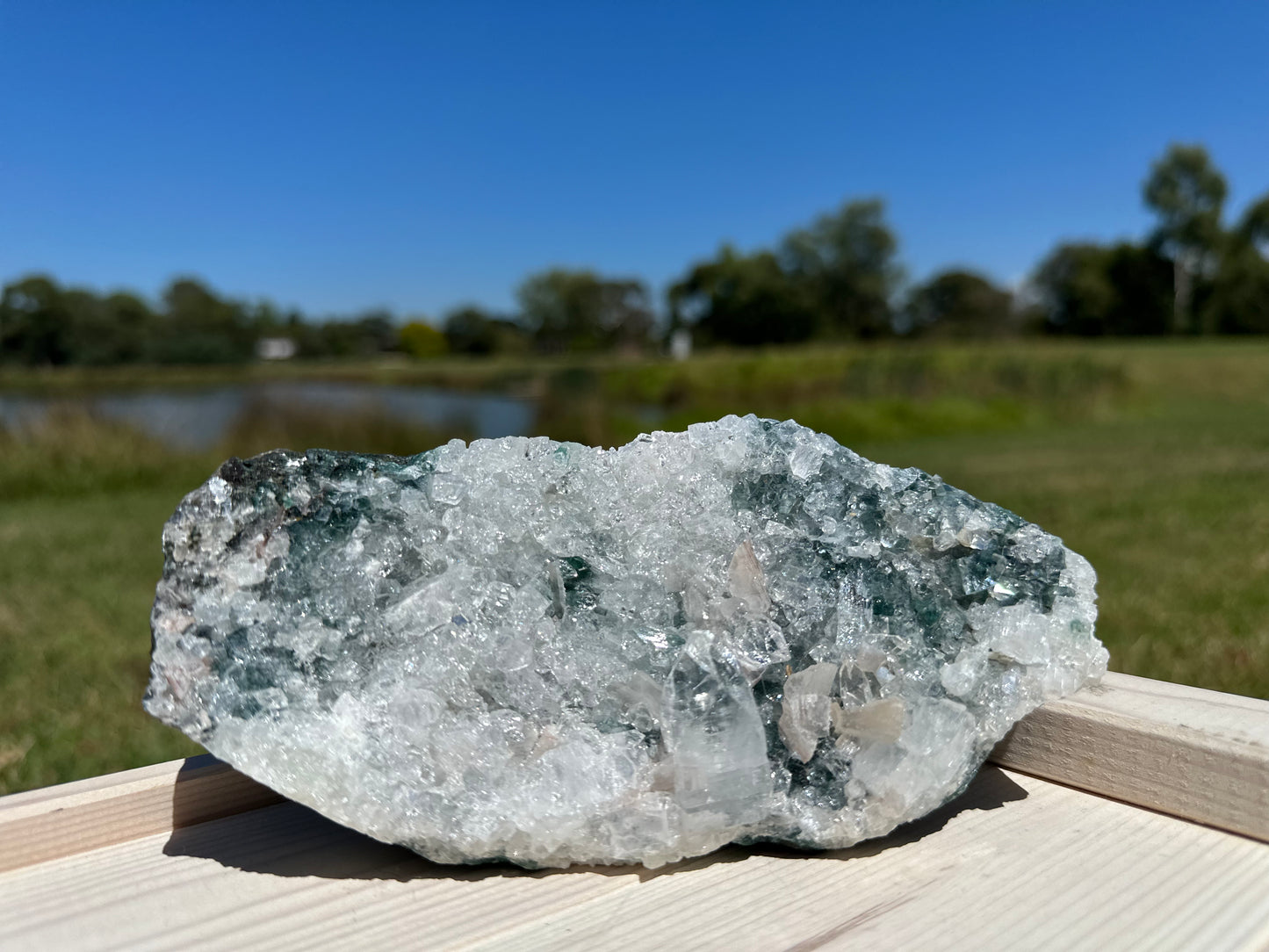 Diamond Zeolite Stilbite Apophyllite Cluster