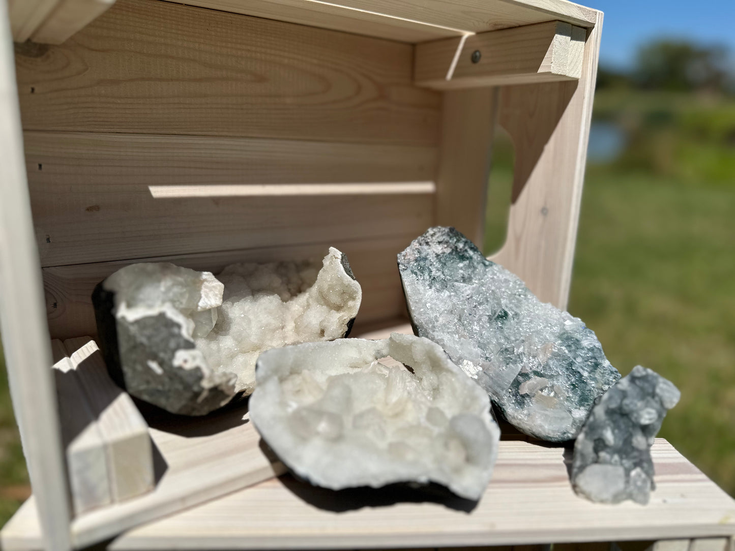 Diamond Zeolite Stilbite Apophyllite Cluster