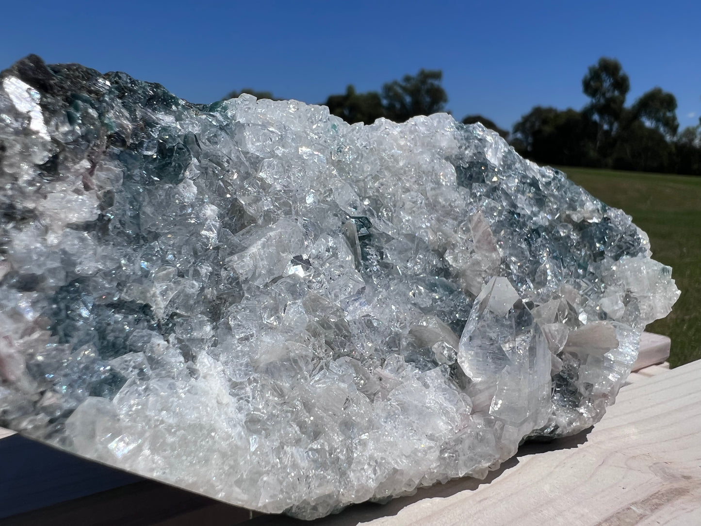 Diamond Zeolite Stilbite Apophyllite Cluster